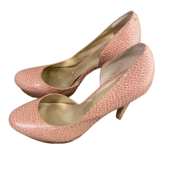 GUESS blush pink snakeskin platform pump heels - Picture 6 of 10